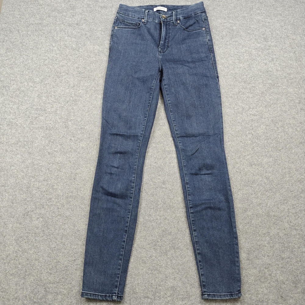Good American Good Waist Jeans Womens 2/26 Blue Med Wash High Rise Skinny‎ Denim